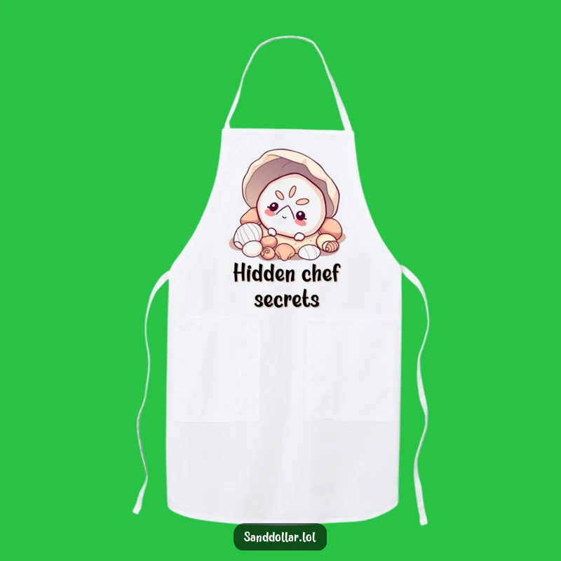 Funny Curious Sand Dollar Apron - Kitchen Secret Humor Gift