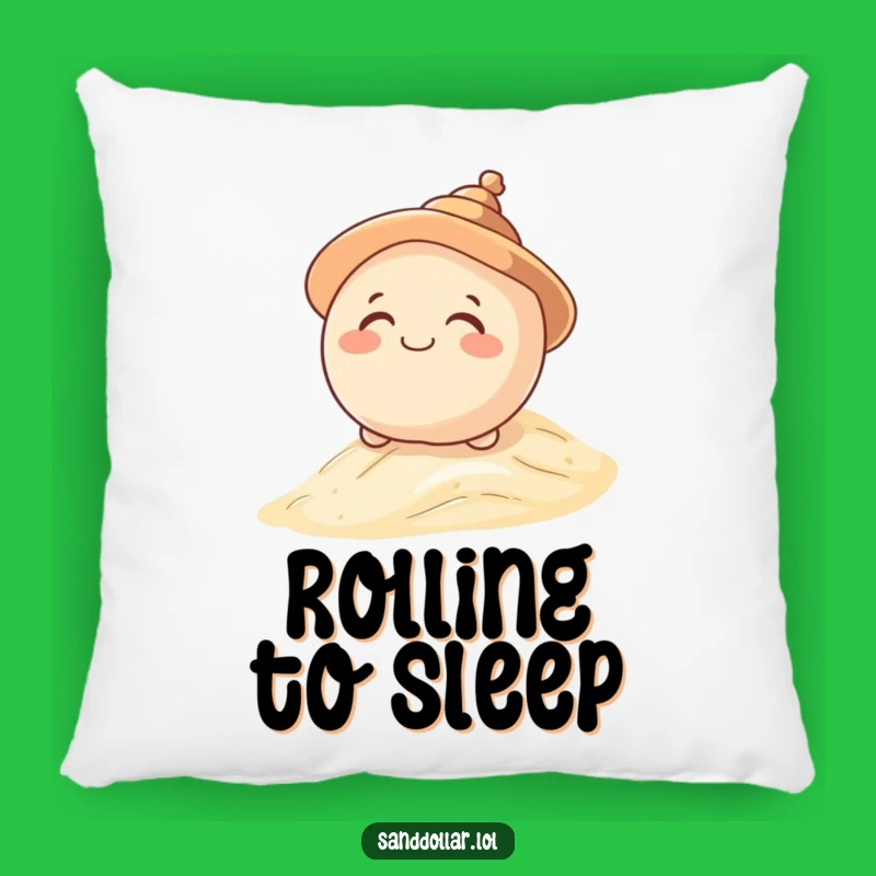 Funny Rolling Sand Dollar Pillow: Cozy and Hilarious Gift for Beach Comfort!