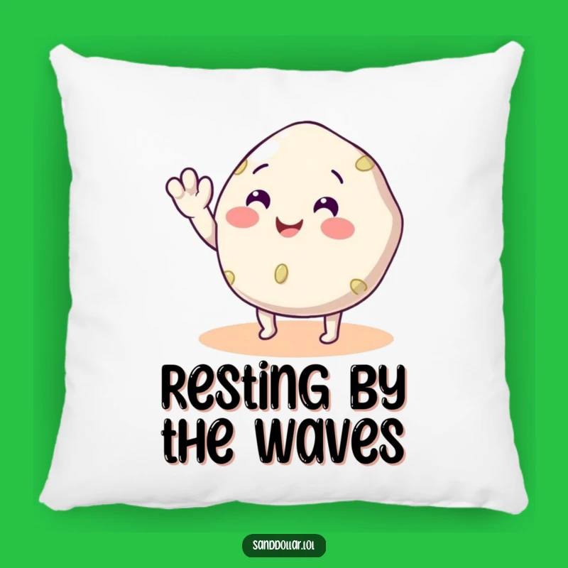 Funny Sand Dollar Pillow: Soft Beach Character Cushion, Perfect Humorous Gift!