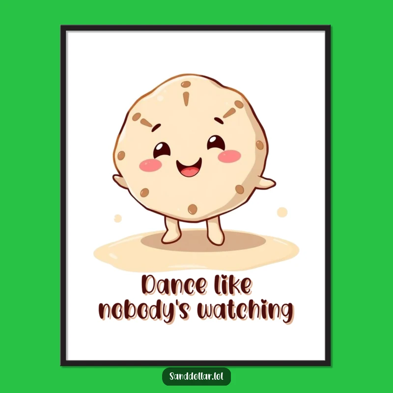 Funny Sand Dollar Dance Print: Hilarious Digital Art for a Joyful Space!