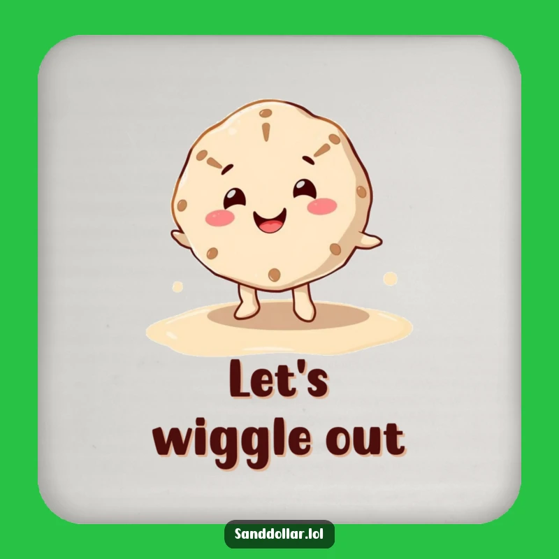 Funny Sand Dollar Dance Coaster: Hilarious Protection for Your Surfaces!