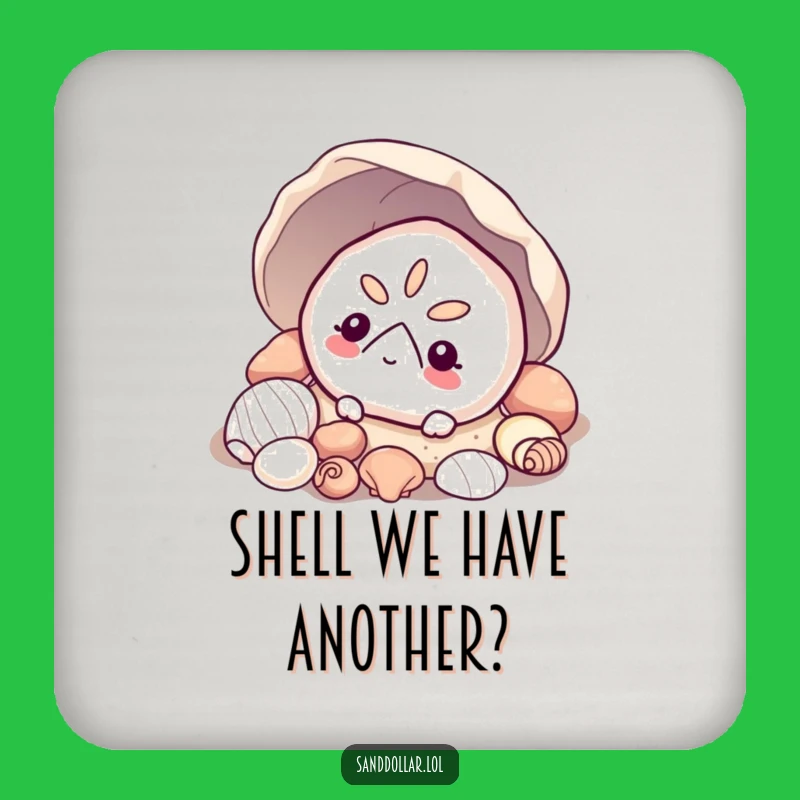 Funny Curious Sand Dollar Coasters - Shell Art Humor Gift Set