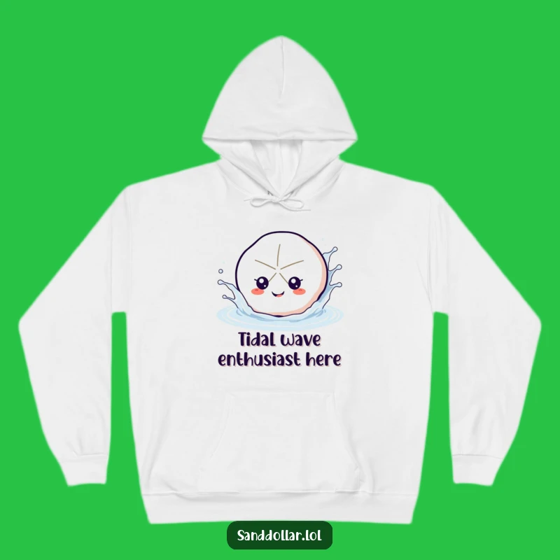 Cozy Funny Splashing Sand Dollar Hoodie - Warm Beach Vibes Gift