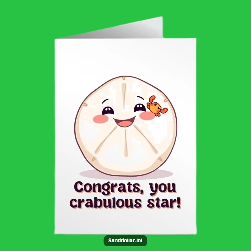 Free Printable Congrats Card: Funny Sand Dollar Duo, Your Downloadable Success Gift!