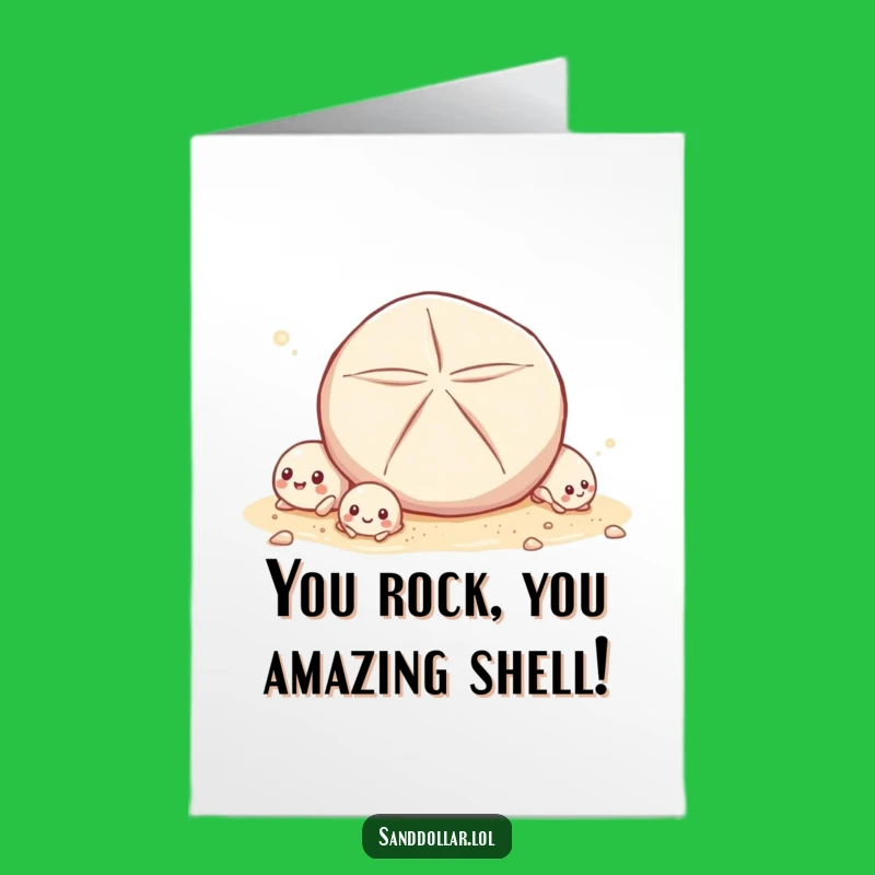 Free Printable Congrats Card: Shells Giggle, Sand Dollar Rolls, Funny Downloadable