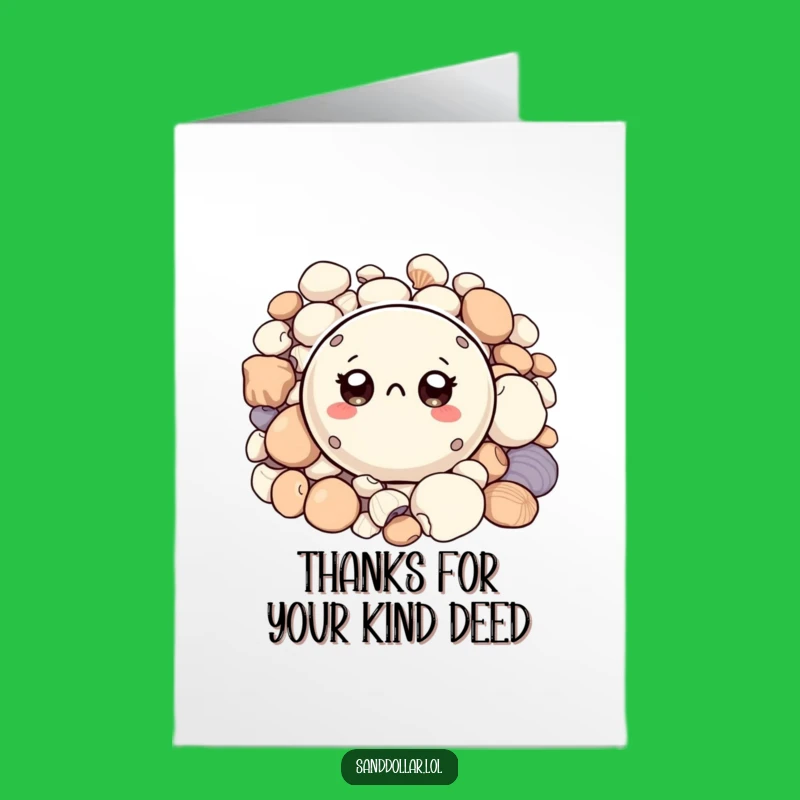 Free Printable Sand Dollar Thank You Card: Funny Downloadable Gift for Beachy Thanks!