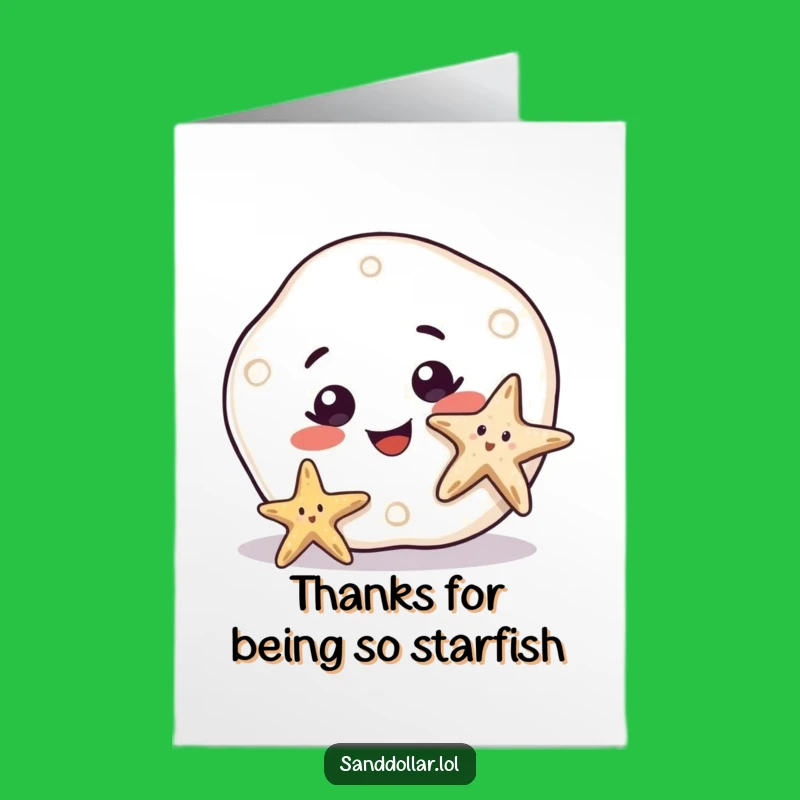 Free Printable Thank You Card: Sand Dollar Smile, Starfish Wiggle, Funny