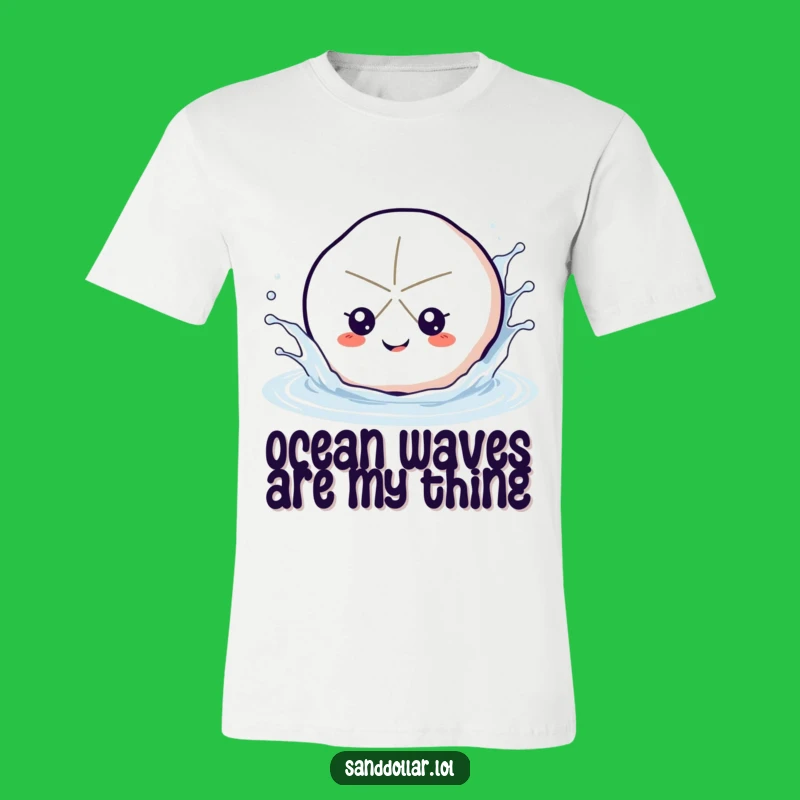 Funny Splashing Sand Dollar T-Shirt - Joyful Beach Humor Tee